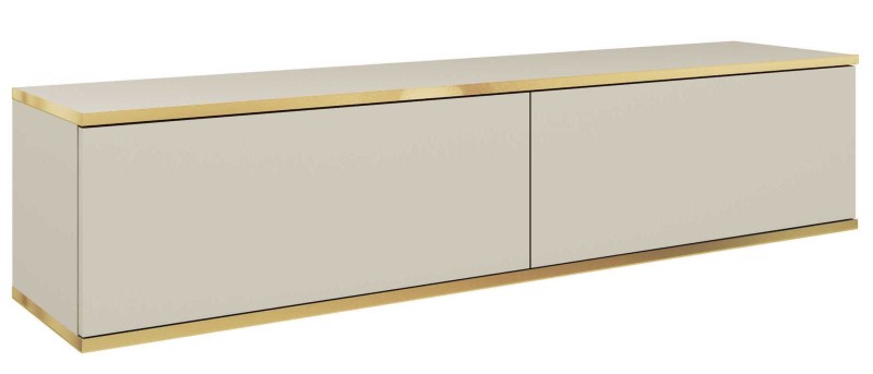 Szafka RTV Oro wisząca 135 cm beż piaskowy