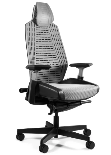 Fotel ergonomiczny do biurka Ronin elastomer/czarny/siatka szary