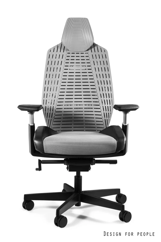 Fotel ergonomiczny do biurka Ronin elastomer/czarny/siatka szary