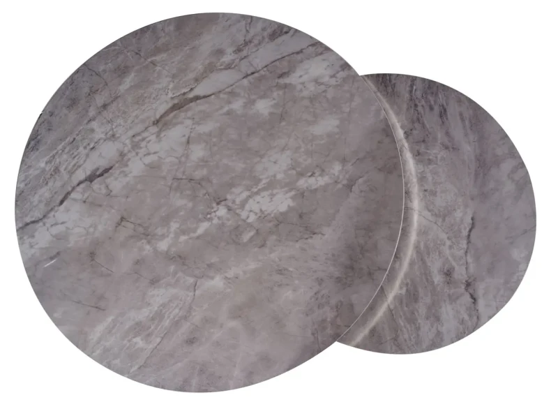 Zestaw stolików Portafino B szary efekt marmuru/chrom