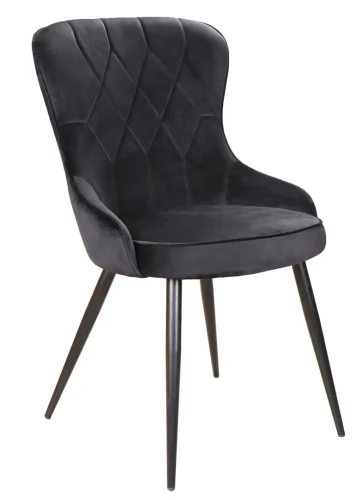 Krzesło tapicerowane Lotus Velvet czarny Bluvel 19