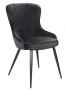 Krzesło tapicerowane Lotus Velvet czarny Bluvel 19
