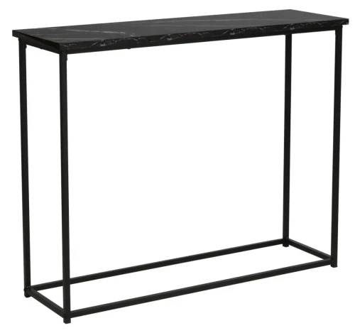 Konsolka Rossi C 100x30 cm czarny efekt marmuru/czarny