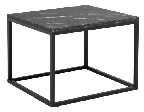 Ława Rossi B 60x60 cm czarny efekt marmuru/czarny