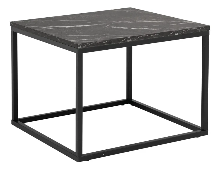 Ława Rossi B 60x60 cm czarny efekt marmuru/czarny