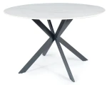 Stół okrągły Talia 120 cm biały/czarny