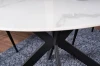 Stół okrągły Talia 120 cm biały/czarny