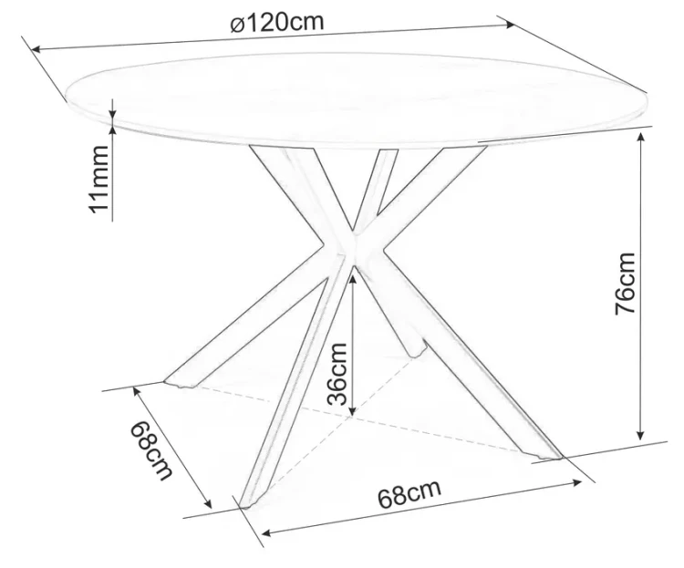 Stół okrągły Talia 120 cm