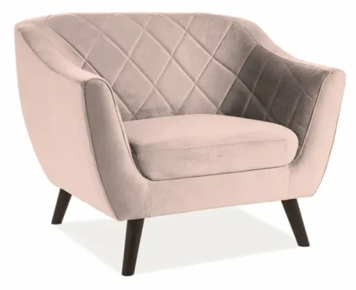 Fotel tapicerowany Molly 1 Velvet beż Bluvel 28