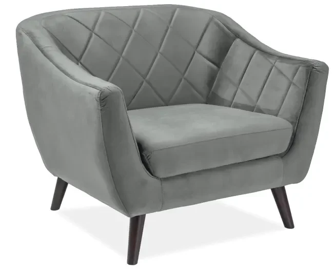 Fotel tapicerowany Molly 1 Velvet szary Bluvel 14