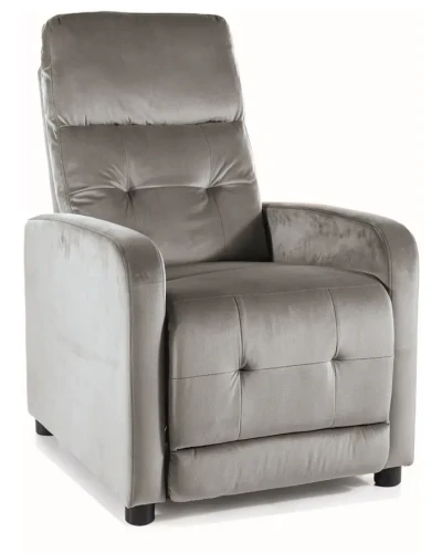 Fotel rozkładany Otus Velvet szary Bluvel 14