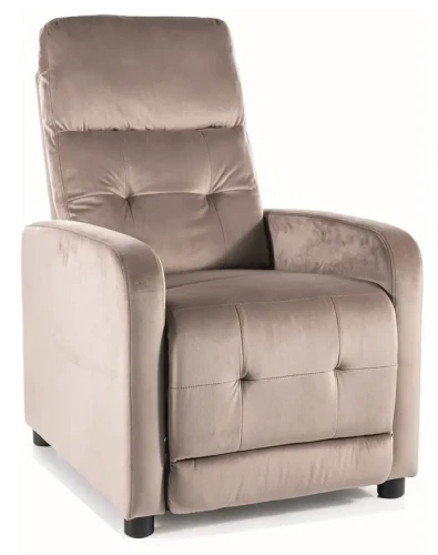 Fotel rozkładany Otus Velvet ciemny beż Bluvel 40