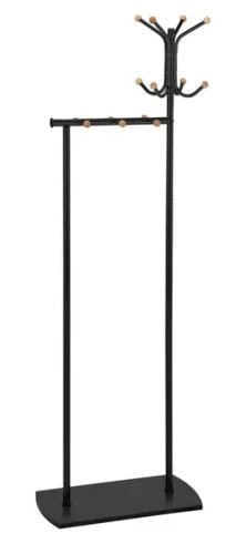 Wieszak stojący Simon czarny/buk