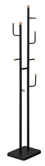 Wieszak stojący Vivian czarny/buk