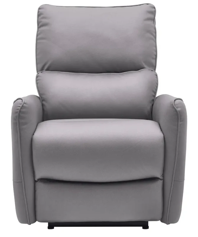 Fotel rozkładany Zefir skóra syntetyczna - szary
