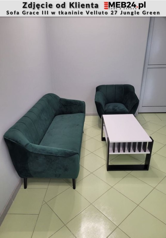 Sofa tapicerowana Grace III w stylu skandynawskim - zdjęcie od klienta