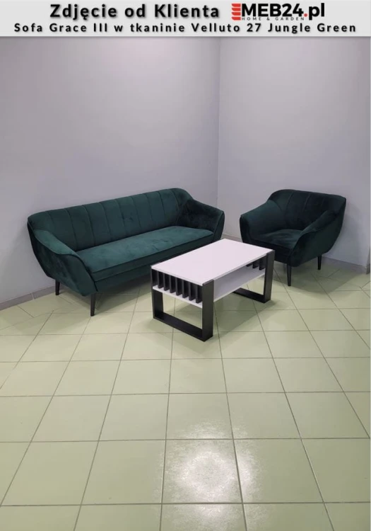 Sofa tapicerowana Grace III w stylu skandynawskim - zdjęcie od klienta