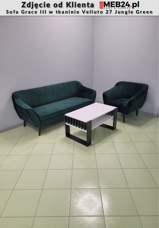 Sofa tapicerowana Grace III w stylu skandynawskim - zdjęcie od klienta