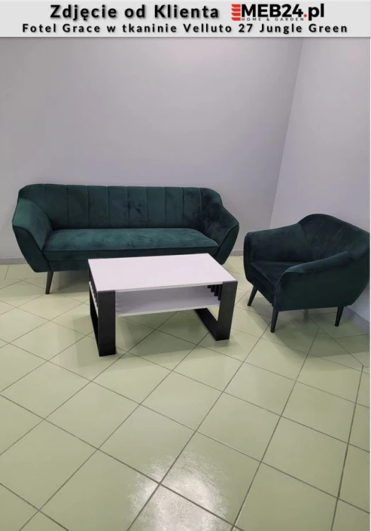 Fotel tapicerowany Grace w stylu skandynawskim - zdjęcie od klienta