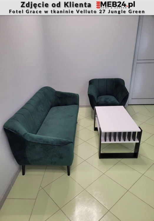 Fotel tapicerowany Grace w stylu skandynawskim - zdjęcie od klienta