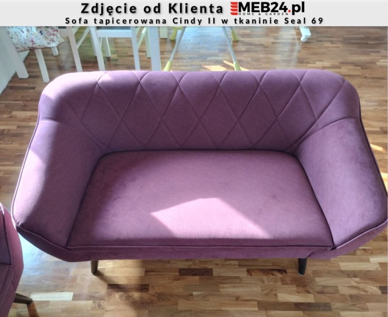 Sofa tapicerowana Cindy II w stylu skandynawskim - zdjęcie od klienta