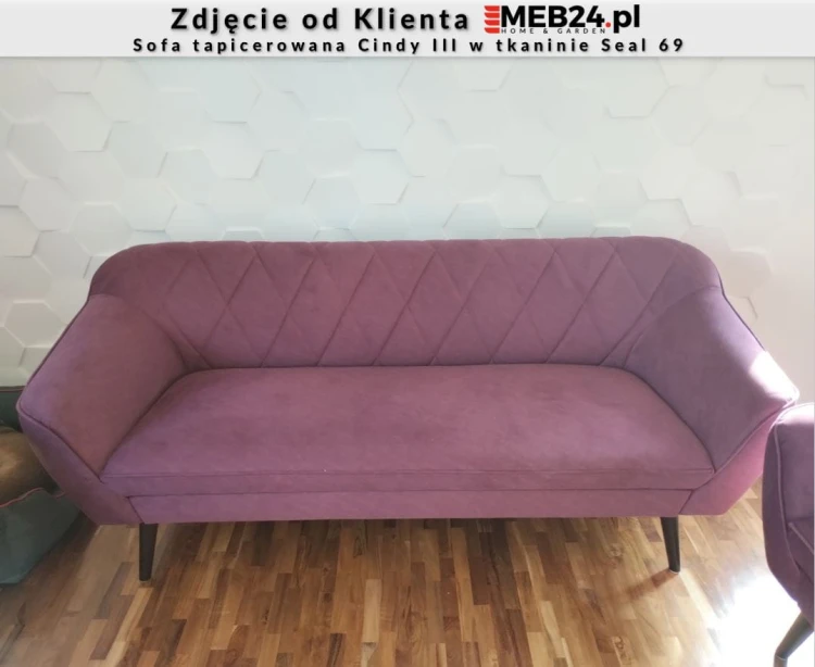 Sofa tapicerowana Cindy III w stylu skandynawskim - zdjęcie od klienta