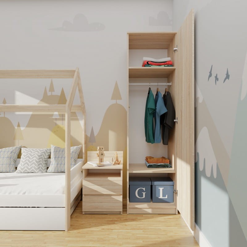 Garderoba szafa 50 cm | Dąb sonoma