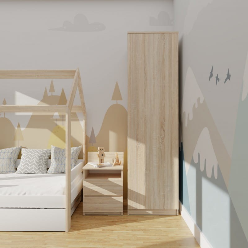 Garderoba szafa 50 cm | Dąb sonoma