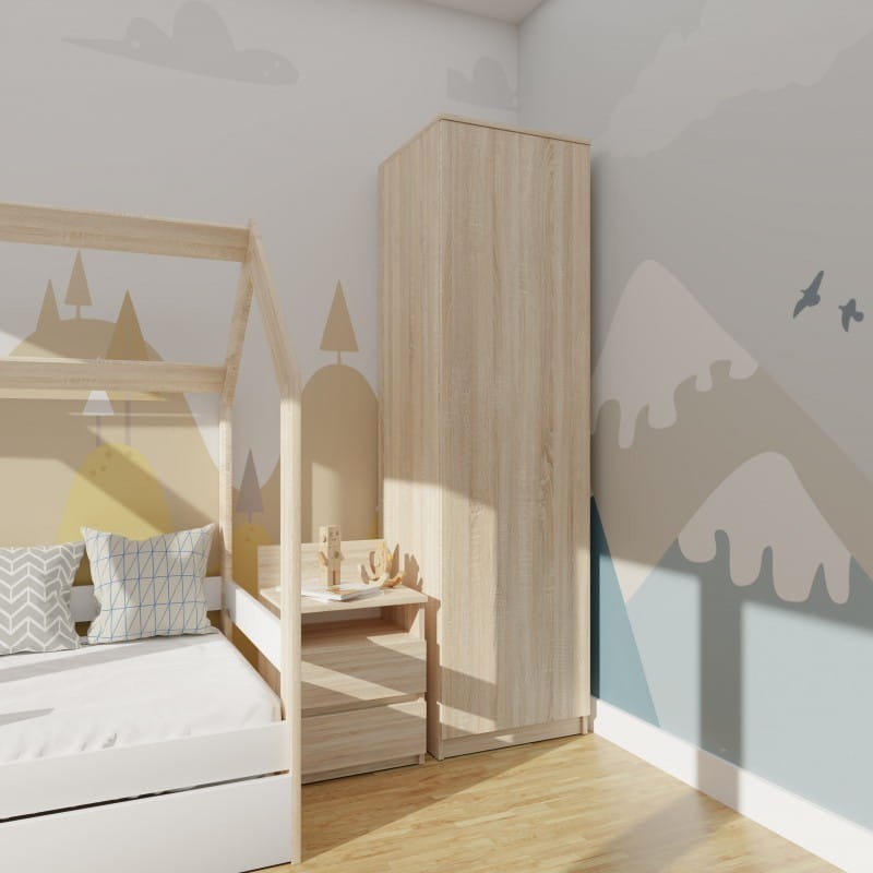 Garderoba szafa 50 cm | Dąb sonoma