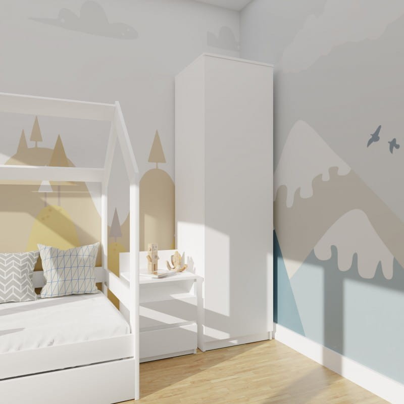 Garderoba szafa 50 cm | Biały mat