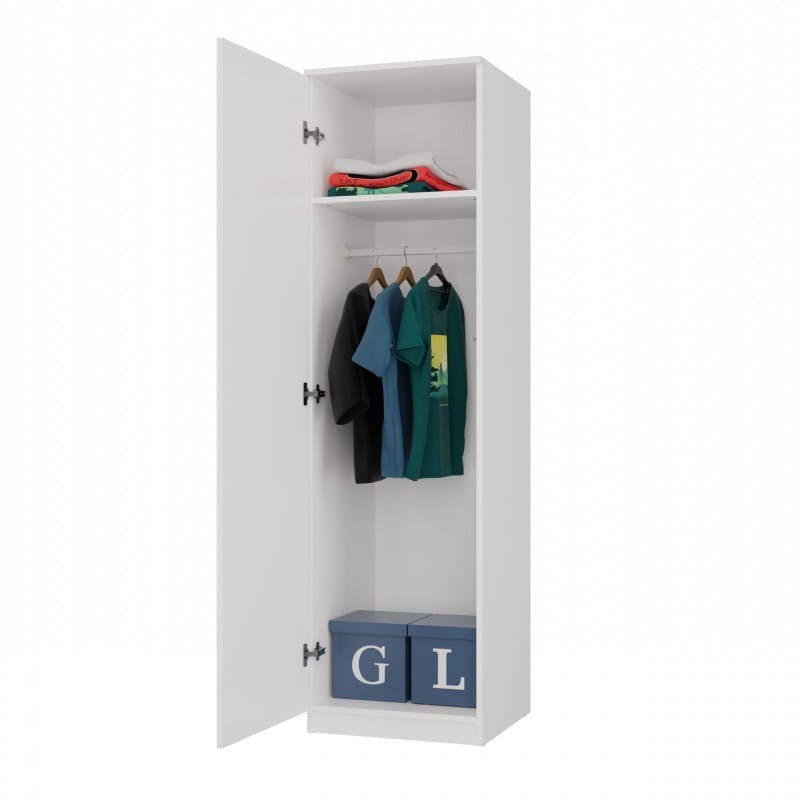 Garderoba szafa 50 cm | Biały mat