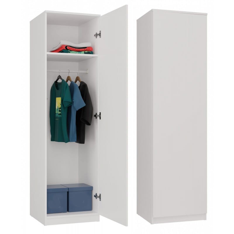 Garderoba szafa 50 cm | Biały mat