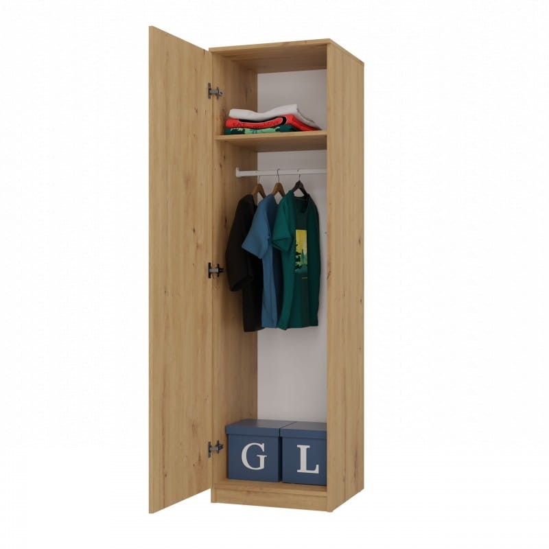 Garderoba szafa 50 cm | Dąb artisan