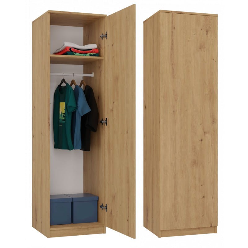 Garderoba szafa 50 cm | Dąb artisan