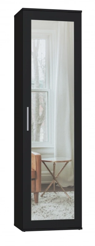Garderoba słupek z lustrem czarny