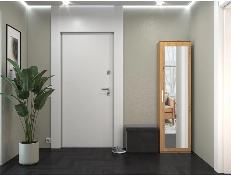 Garderoba słupek z lustrem dąb artisan