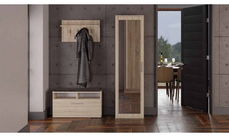 Garderoba słupek z lustrem sonoma