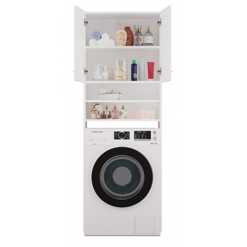 Szafka łazienkowa nad pralkę Basu Biała