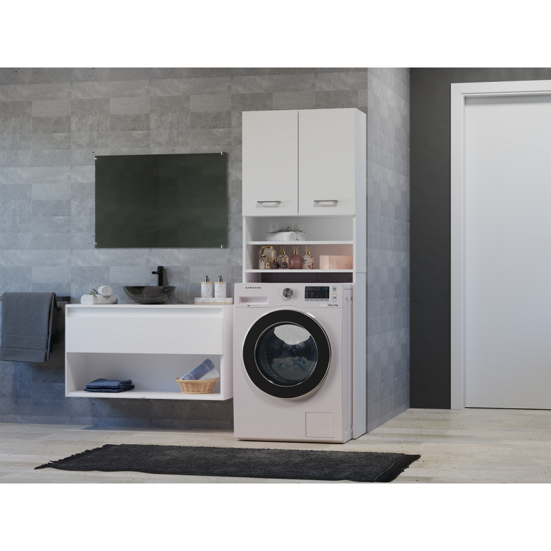 Szafka łazienkowa nad pralkę Basu Biała