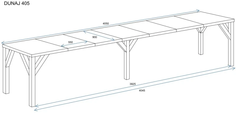 Stół Dunaj rozkładany 130-405 wymiary