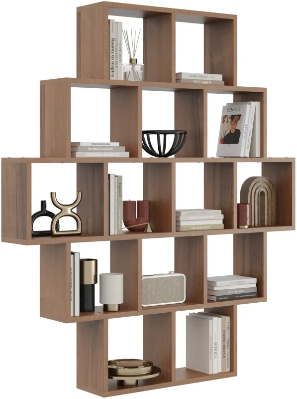 Regał wiszący Tomo kolor orzech