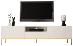 Szafka RTV GALA 01 190 cm biały mat/połysk