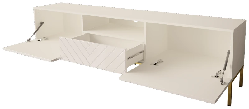 Szafka RTV GALA 01 190 cm biały mat/połysk