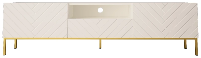 Szafka RTV GALA 01 190 cm biały mat/połysk