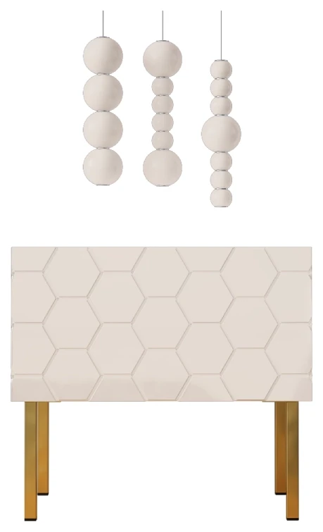 Szafka nocna HEXA 04 50 cm biały mat/połysk