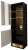 Witryna VISION 04 60 cm z LED czarny/wotan mat/połysk