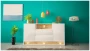 Komoda VISION 02 160 cm z LED biały/wotan mat/połysk