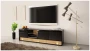 Szafka RTV VISION01 z LED 180 cm czarny/wotan mat/połysk
