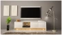 Szafka RTV VISION01 z LED 180 cm biały/wotan mat/połysk