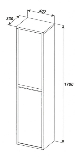 Słupek łazienkowy wysoki Hampton